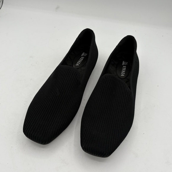 Vivaia Square Toe Water Repellent Loafers Samantha Walker Black Womens 8.5 - Picture 3 of 13